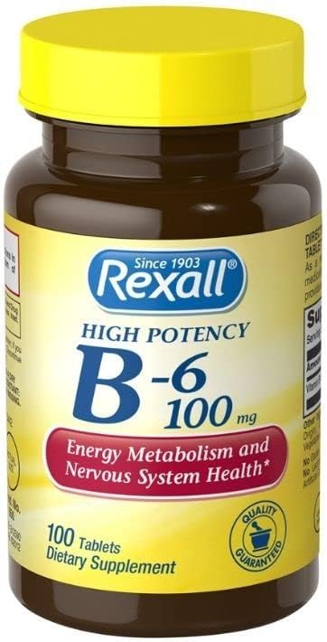 Rexall Vitamina B6 100 mg Tabletas, 100 ct