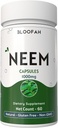 Neem Leaf Capsules 1000mg Powder | Azadirachta Indica Herbal Supplement | Non-GMO, Gluten-Free, No Artificial Additives | Pure Neem Powder (60 Count (Pack of 1))