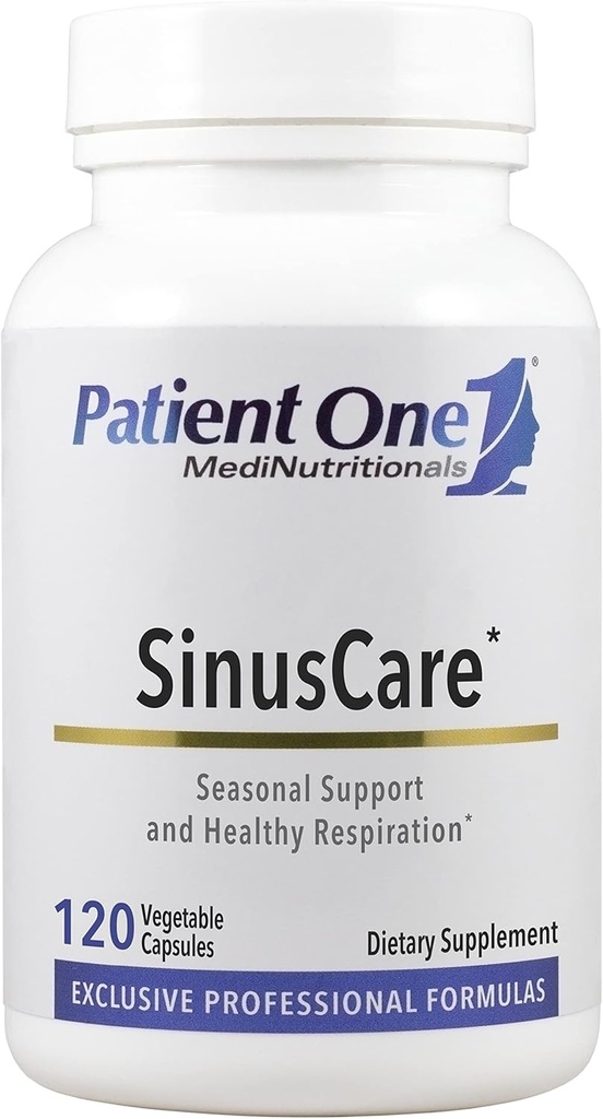 Pacientes One SinusCare tóxico Suplemento para apoyar la función sana de Sinus, Nasal, Lung y Respiratoria* Silencio con NAC, Quercetina y Más Silencio 120 cápsulas