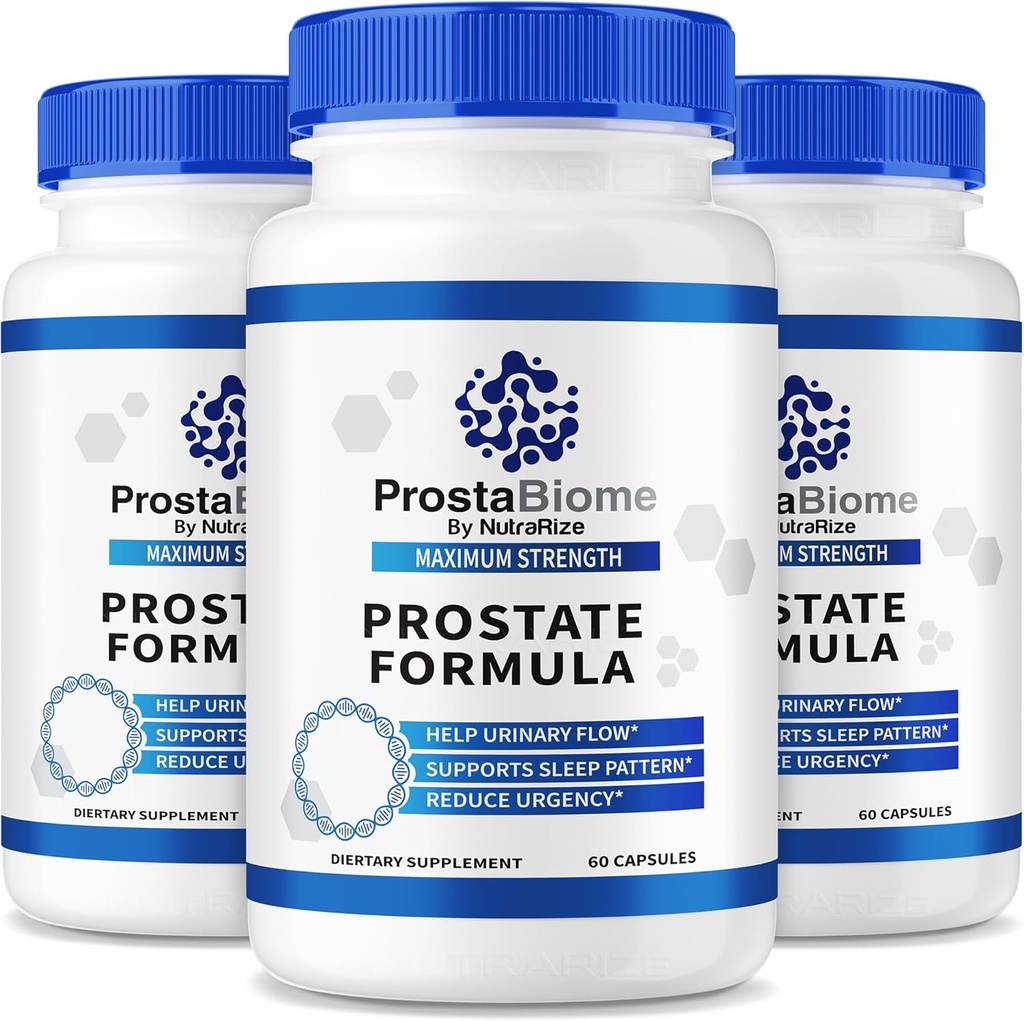 (3 Pack) ProstaBiome Capsules, ProstaBiome Prostate Support Supplement, All-Natural Supplement for more Control, Maximum Strength Pills for Energy and Relief, Prosta Biome Reviews (180 cápsulas)