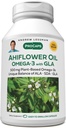 ANDREW LESSMAN Ahiflower Omega-3 con GLA - 120 Softgels - Fuente única equilibrada de ácidos grasos Omega-3 esenciales. No estrangulamiento, contaminantes o mercurio. Fácil de Tragar