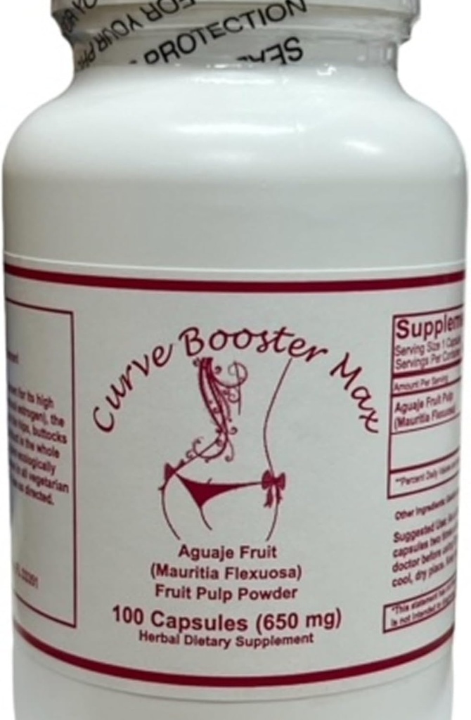 Curve Booster Max Pure Aguaje Capsules for Women and Transgender 650 mg USA Made