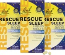 RESCUE Bach Sleep Liquid Melts, Natural Orange Vanilla Flavor, Natural Sleep Aid, Stress Relief, Homeopathic Flower Essence, Libre de Melatonin, No Alcohol, 3 Pack, 28 Cuenta Cada