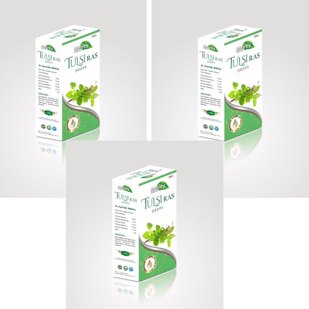 Metrey Tulsi Ras gotas paquete de 3 ( 3 *30 ml)