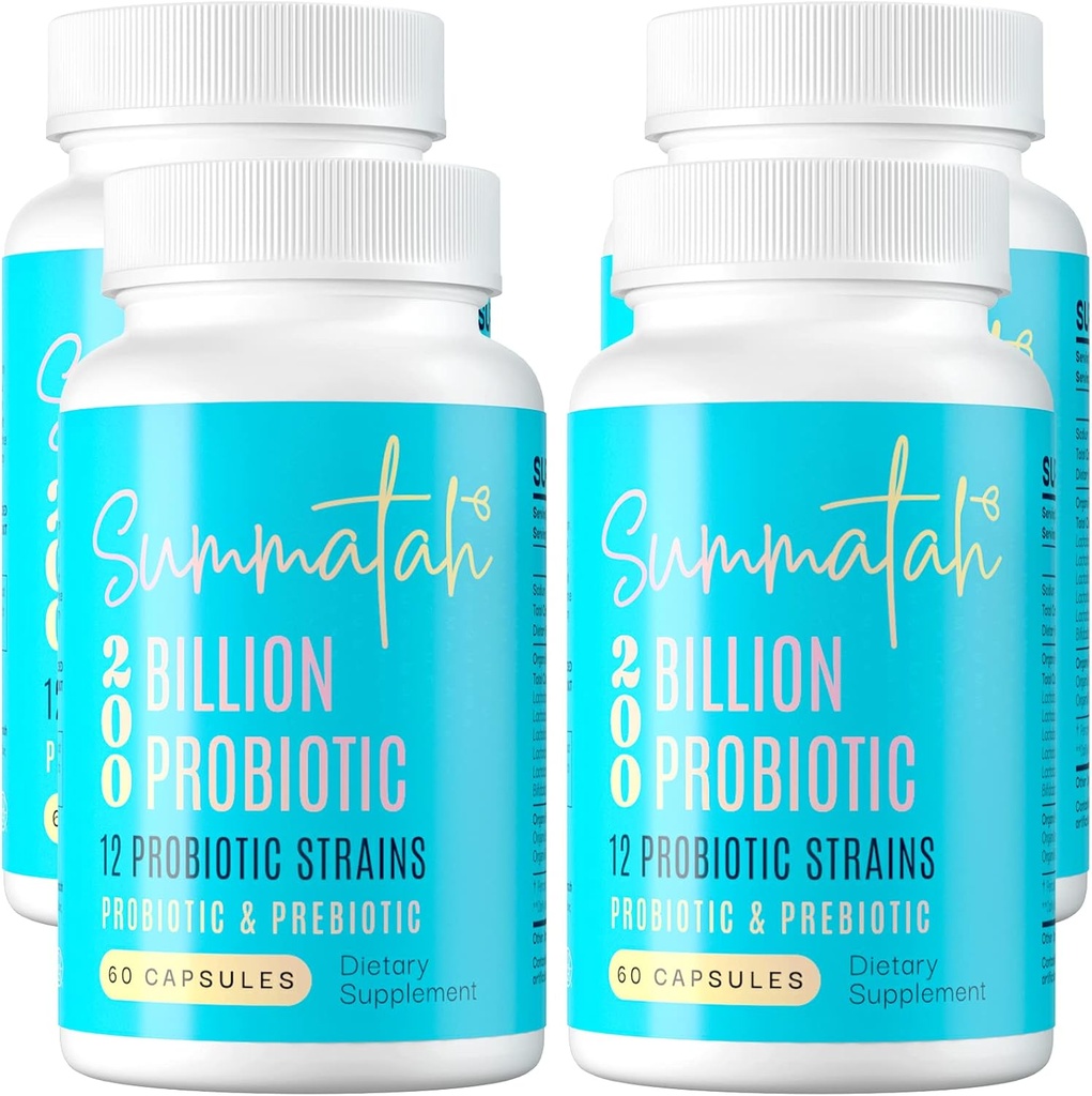 Probióticos CFU 200 Billones - Probióticos para Mujeres y Hombres, 12 Estrechos Probióticos con Prebiótico, para Immune Digestive Gut Health Bloating & Gas, Estante Stable - 240 Días Suministro