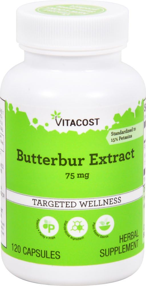 Vitacost Butterbur Extract - Estándarizado - 75 mg - 120 cápsulas