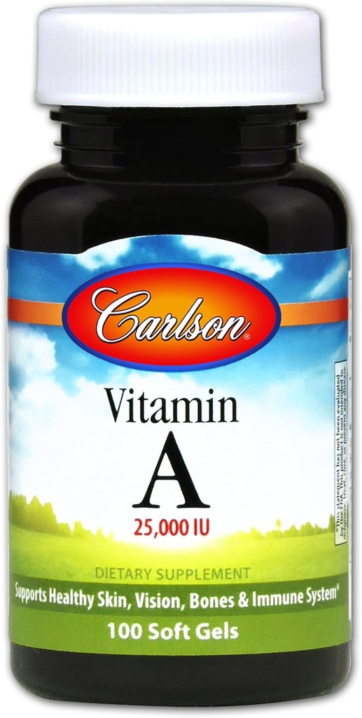 Carlson Laboratories - Vitamin A, 25,000 IU, 100 softgels