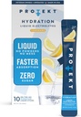 PROTEKT Electrolyte Packets para la recuperación " Hydration ¦ Organic " Sugar-Free Electrolytes Drinks TEN Works Faster Than Powder Drink ← On-The-Go Liquid Hydration Drink Ø Lemonade, 10 Pack