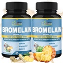 Cadane orgánica 2 Packs 60caps de Capsules Bromelain, con Bromelain, Quercetin, Elderberry, Ginger, Echinacea, Ajo, Pepper Negro