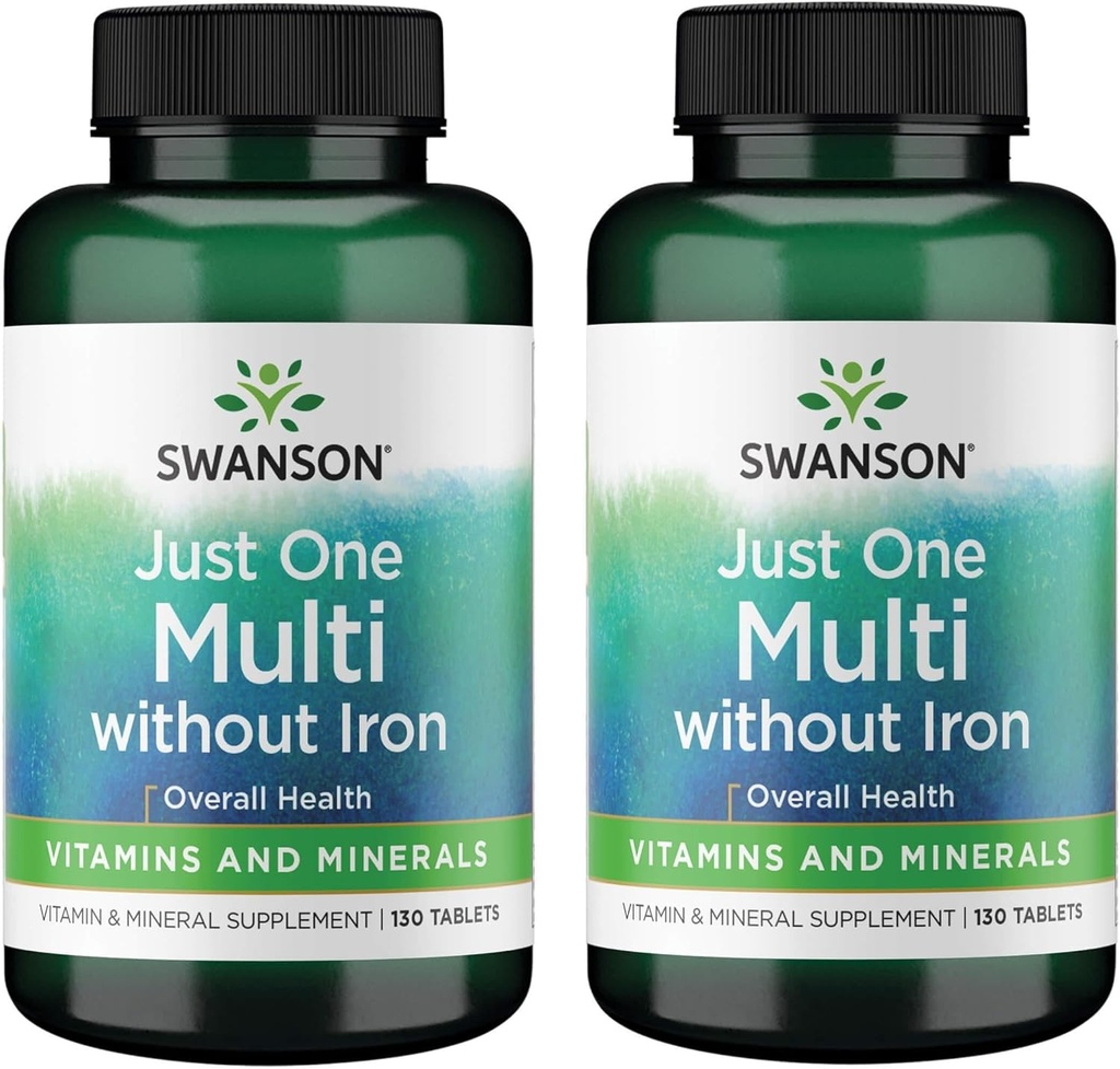 Swanson Century Fórmula Multivitamina Sin Iron 130 Tabs (2 Pack)