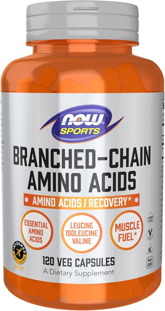 AHORA Foods Sports Nutrition, Branched Chain Amino Acids, With Leucine, Isoleucine and Valine, 120 Veg Capsules