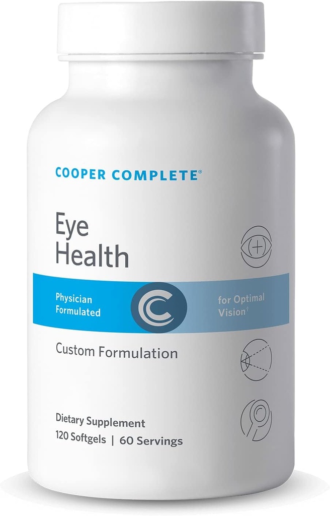 Cooper Complete - Suplemento de Salud Ocular - Lutein, Meso Zeaxanthin y Zeaxanthin, Vitamina C &amp; E - 60 Day Supply Pack of 1