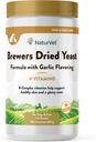 NaturVet Brewers Dried Yeast Formula con sabor a a ajo Más vitaminas para perros y gatos, Polvo, Hecho en los EE.UU. con ingredientes de origen mundial 1 libra