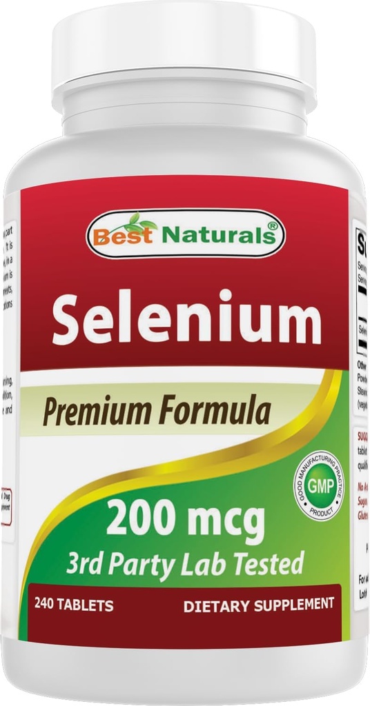 Best Naturals Selenium 200 mcg Suplemento, 240 Conde