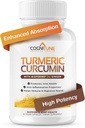 Cápsulas de jengibre ecológicas - Curcumina de Turmérico con Ginger & BioPerine, 95% Curcuminoides - Junta, Digestión, Apoyo Inmunitario, Extracto de Pepper Negro para Ausorción