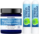 MIGRASTIL Unscented Magnesium Cream and Stress Release Inhaler 2-Pack Bundle. Hecho en Estados Unidos.