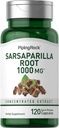 Piping Rock Sarsaparilla Root Capsules 1000mg Silencio 120 Conde Silencio Concentrado Herb Extracto Silencio No-GMO, Gluten Suplemento Gratis
