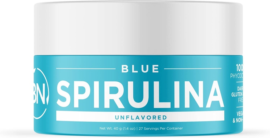 Blue Spirulina Powder Organic - USDA Certified - RAW Nutrient Dense Más del 70% Protein Por Serving - Purest Source Vegan Protein - Superfood - Rich in Vitamins and Minerals