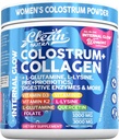 Bovine Colostrum Powder + Colagen Peptides con L-Glutamina L-Lysine Prebiotics Probiotics Digestive Enzymes Vitamin D K2 C Quercetin &amp; Folate ← Gut Health Supplement Internal Glow by Clean Nutra