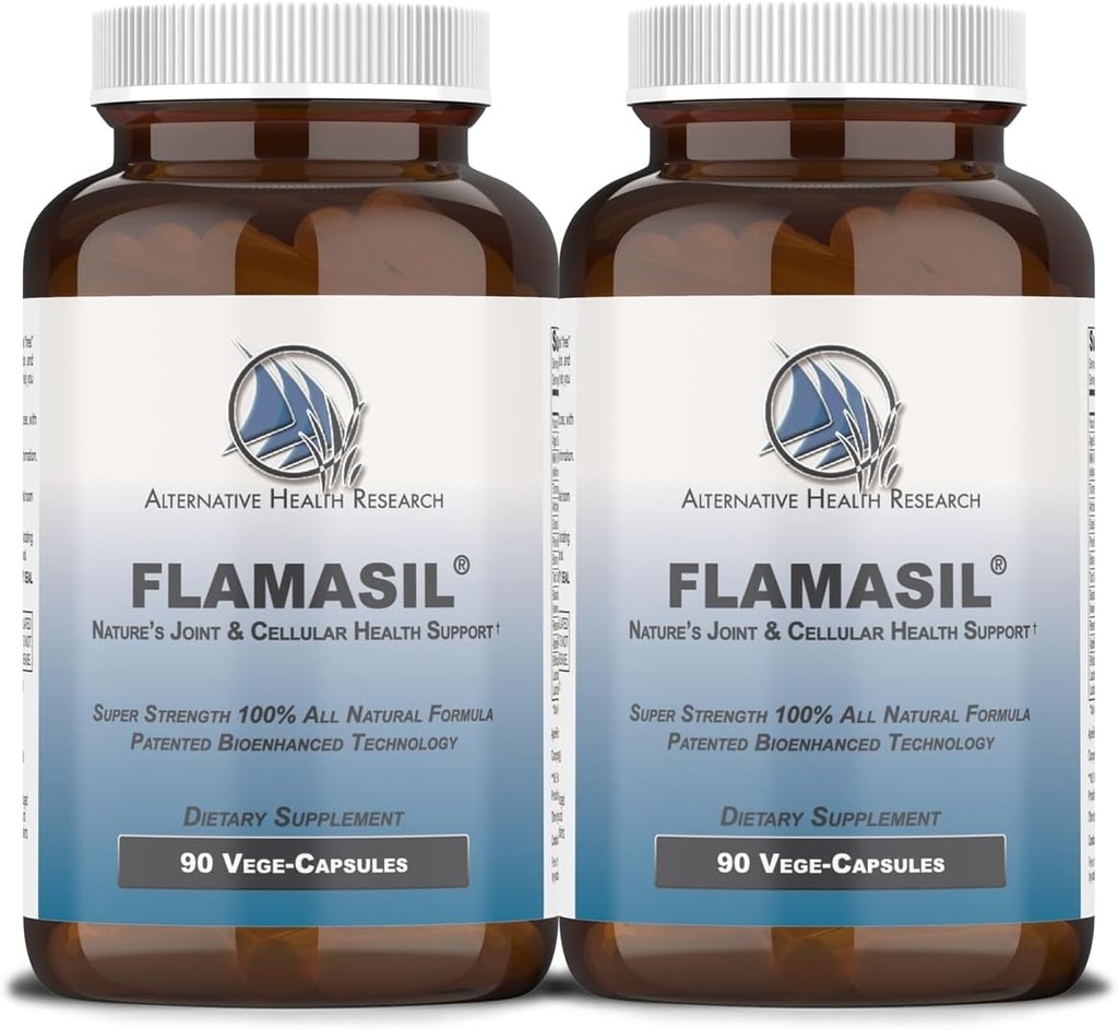 FlamasilTM (2 Pack)- for Healthy Inflammation Response* ← Multi-Herbal Pain Reliever* y Joint Aid ¦ Bio-Enhanced Turmeric, Boswellia, Resveratrol, and More TEN 13-in-1 Superfood Antioxidants