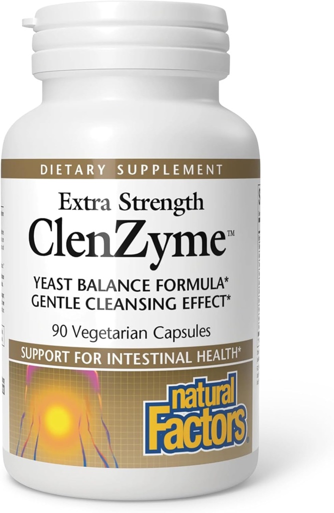 Factores naturales, ClenZyme, fórmula de equilibrio de levadura de fuerza adicional, 90 cápsulas