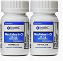 Reliable-1 Laboratories Meclizine 25 mg Generic Bonine Motion Sickness (100 Chewable Tablets Each (2-Pack) - Prevent Nausea, Vomiting, and Dizziness Caused by Motion Sickness