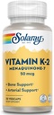 SOLARAY K2 MK7, Veg Cap (Btl-Plastic) 50mcg | 30ct