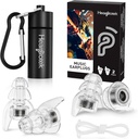 Hearprotek Concert Ear Plugs, 2Pairs Reusable high Fidelity Musician Ear Plugs for Concerts Loud Music-Noise Reduction Ear Protection para Rave,Festival,Music,Tinnitus Relief