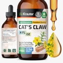 BIO KRAUTER Cats Claw Tincture - Gatos líquidos Claw Herb for Immune Support - Alcohol &amp; Sugar Free - Vegan Drops 4 Fl.Oz.
