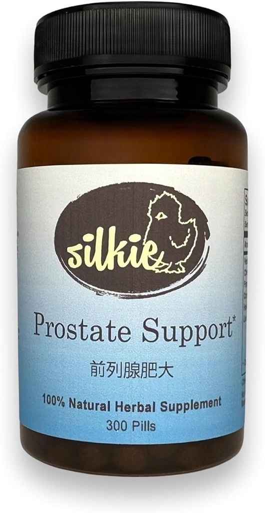 Silkie Herbs Apoyo a la próstata - Alivio urinario, Control de vejiga, Reducir la orina frecuente, 300 Conde