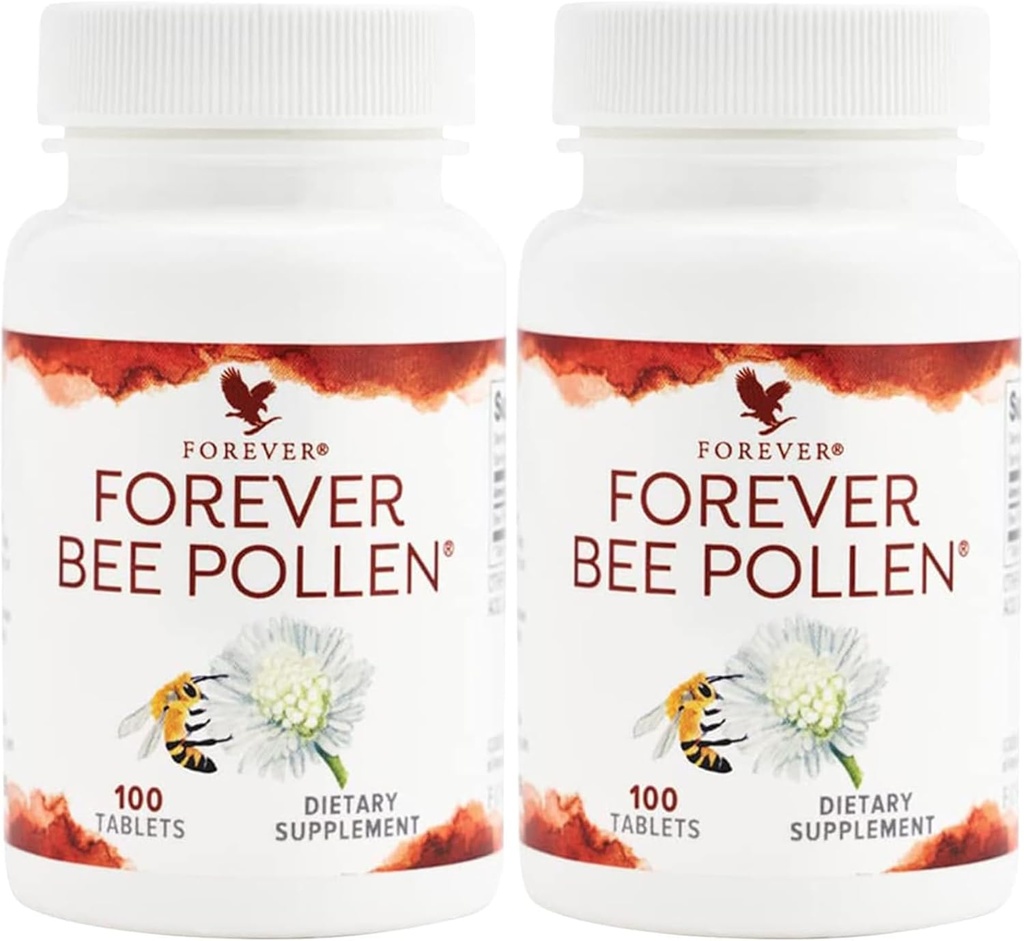 Forever Living - Bee Pollen - Energía y nutrición con compuestos bioactivos - Vegetariano y libre de gluten - 100 Tabletas (Pack of 2)