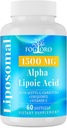 Fogoro Alpha Lipoic Acid 1500 mg-Liposomal ALA Suplemento para Producción de Energía Celular,Metabolismo Lipid,Scavenger Radical Libre,60 Softgels