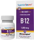 Fuente Superior No Zapato Vitamina B-12 Cyanocobalamin 1000 mcg - Vitamina B-12 para apoyar la producción de energía, la salud cerebral " Wellness general - Tabletas sublinguales - 100 Tabletas dissolvables