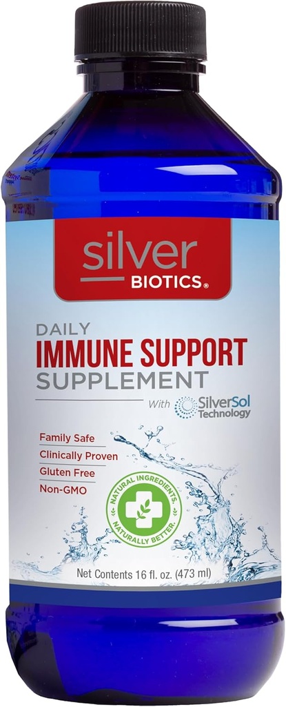 Silver Biotics Multivalent SilverSol Technology Ag4O4 10 PPM Immune Support ← Bio-Hacking Immune Building Natural Support ← 16 Fl Oz