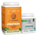 Sunwarrior Vegan Protein Powder ← Desarrollado, 30 Servings & Creatine Monohydrate Powder ← Desarrollado, 60 Servings