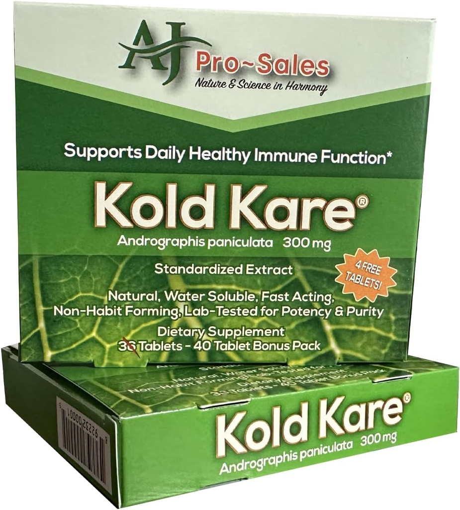 Kold Kare Daily Immune Health Function, 40 Count, Pack of 2 - Effective Against Cold, Sinus, Allergy Symptoms ← Non-Habit Forming ← No Side Effects