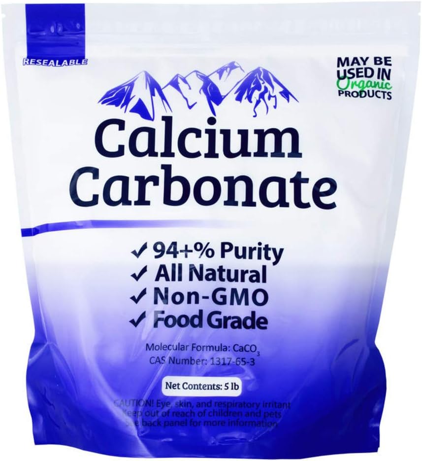 25 lb Grado de alimentos 97+% Carbonato de calcio de la piedra caliza terrestre