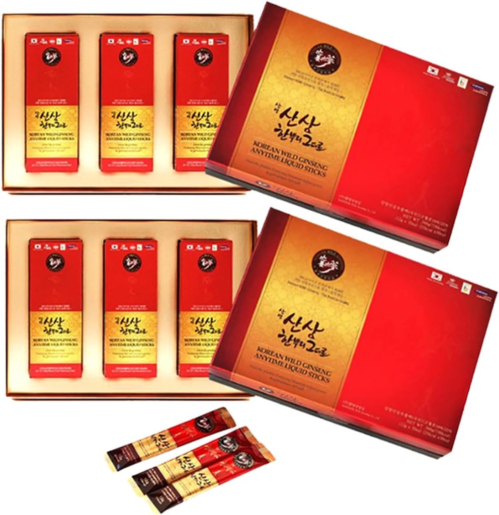 Ginseng salvaje coreano en cualquier momento líquido 30 Stick 2 Set- 2 Months Supply