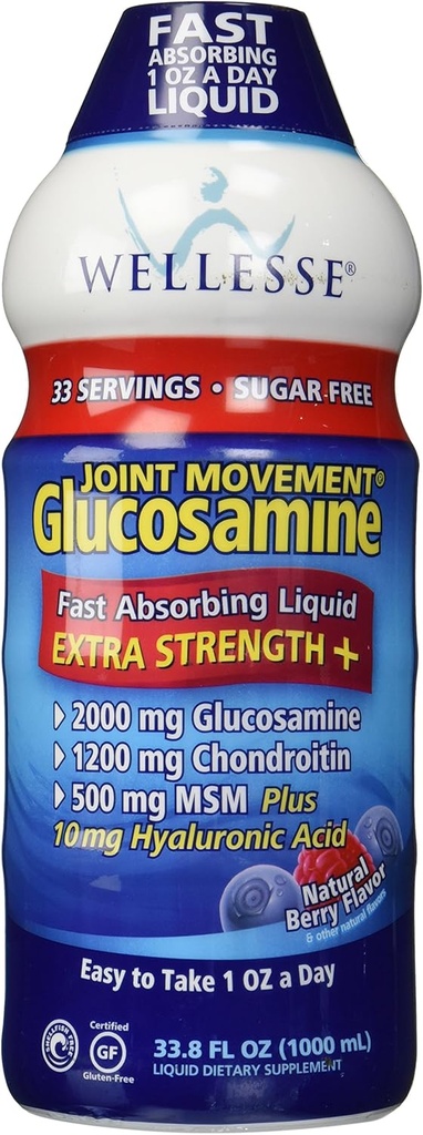 Wellesse Joint Movement Glucosamine With Chondroitin &amp; Msm 33.8 fl oz (1000 ml)