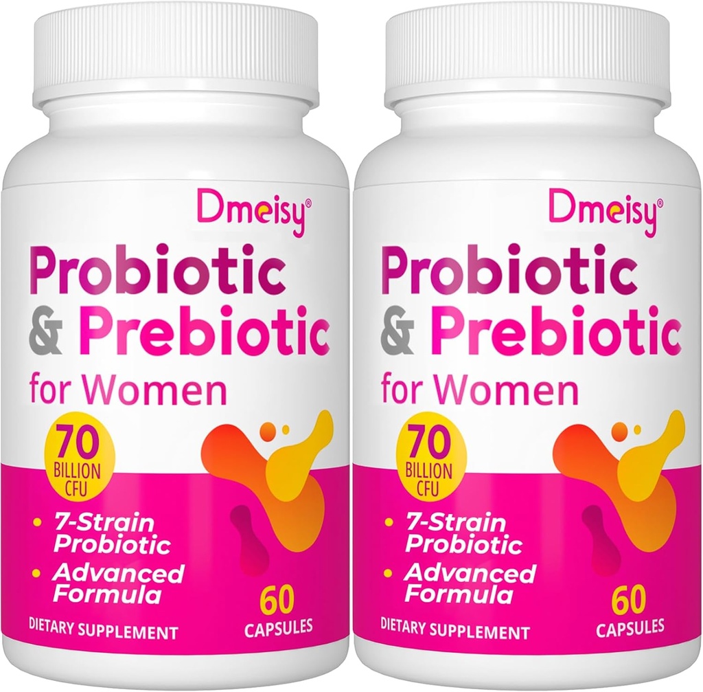 Probióticos vaginales, 70 Probióticos CFU de billón para mujeres, 13-en-1 Mujeres Probióticos " Prebióticos orgánicos para Vaginal, orina, pH Balance, Immune, Gut " Digestivo, Salud de Bloating - 4 meses de suministro