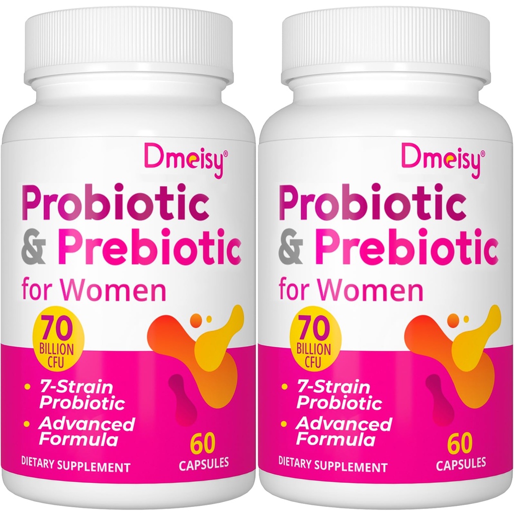 Probióticos vaginales, 70 Probióticos CFU de billón para mujeres, 13-en-1 Mujeres Probióticos " Prebióticos orgánicos para Vaginal, orina, pH Balance, Immune, Gut " Digestivo, Salud de Bloating - 4 meses de suministro
