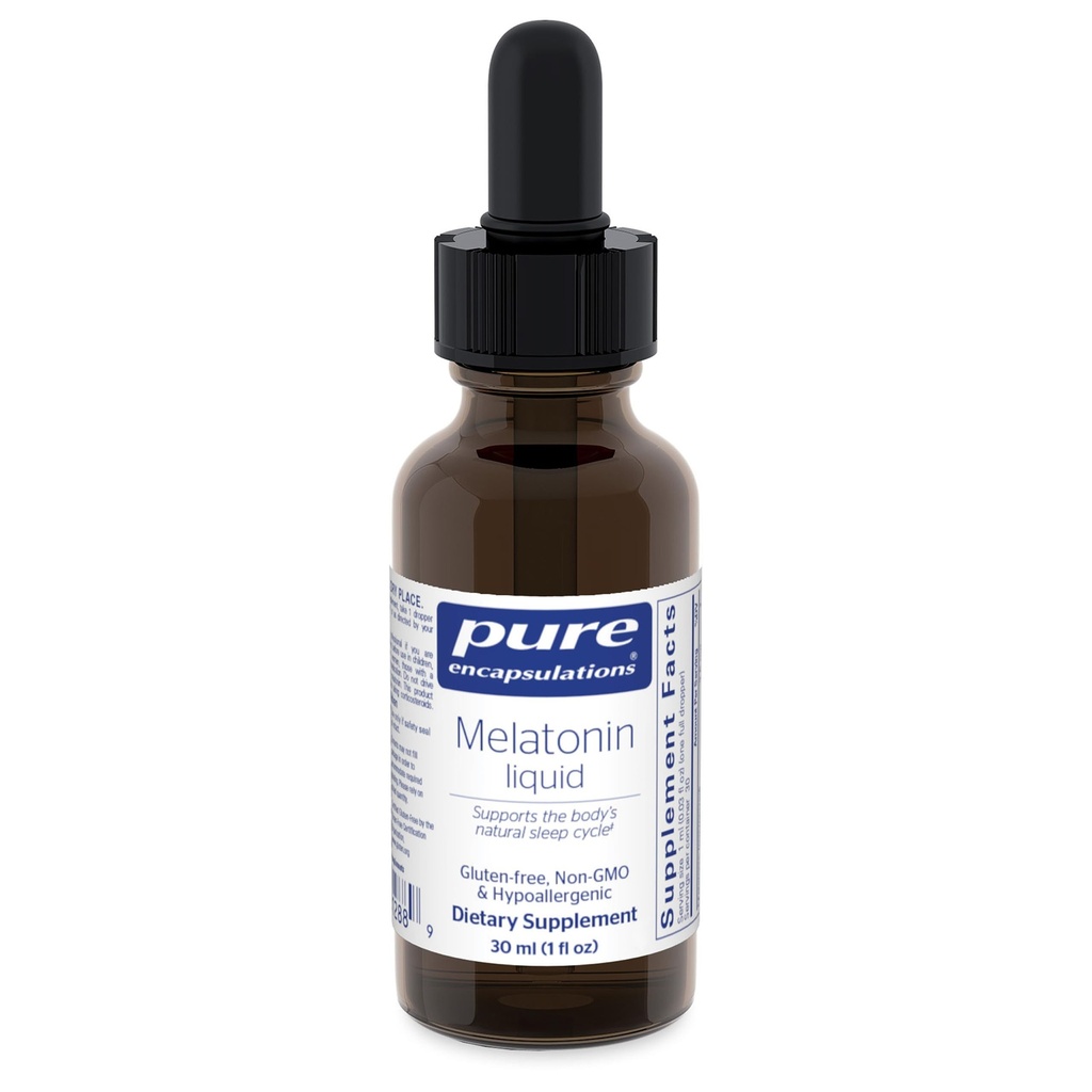 Pure Encapsulations Melatonin Liquid | Hypoallergenic Supplement Supports The Body's Natural Sleep Cycle | 1 fl. oz.