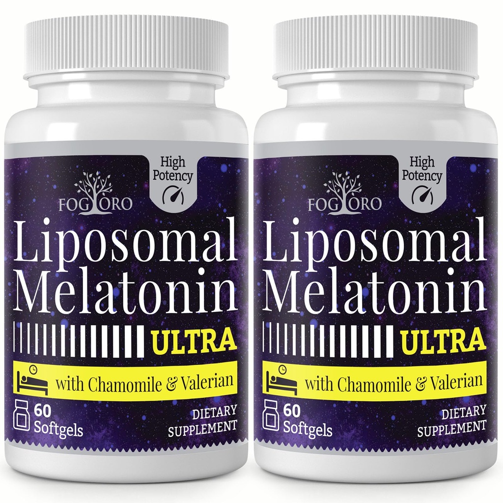 Fogoro Melatonin 60mg-Fall Asleep Faster, Stay Asleep Longer,High Dose, 60 Count(pack of 2)