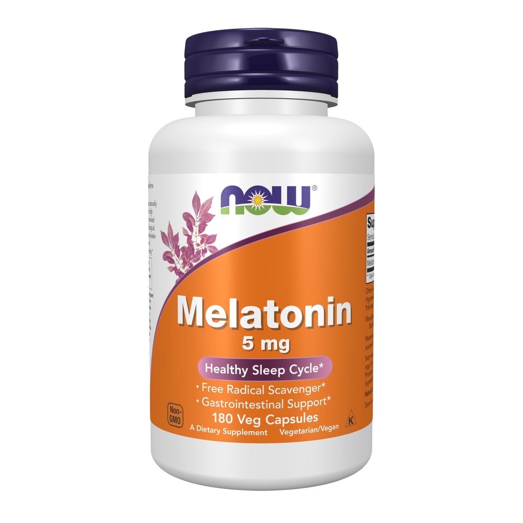AHORA Suplementos de alimentos, Melatonina 5 mg, Escalada Radical Libre*, Ciclo de sueño saludable*, 180 Conde (Pack of 1)