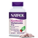 Natrol Melatonin 5mg Tablas rápidas de disuelto, Suplementos de Apoyo al sueño para adultos, Sabor de Fresa, 150 Tabletas, hasta 150 Day Supply