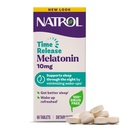 Natrol Melatonin 10mg Time Release Tablets, Sleep Dietary Supplement for Restful Sleep, 60 Melatonin Time Release Tablets, 60 Servings