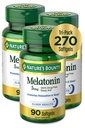 Bounty Melatonin 100% Drug Free Sleep Aid, Suplemento dietético, promueve la relajación y la salud del sueño, 5 mg, 90 Conde, Pack de 3