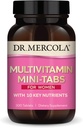 Dr. Mercola Multivitamin Mini-Tabs for Women, 30 Servings (300 Tablets), con 10 Nutrientes Clave, Apoya la Salud de las Mujeres Optimal, Non-GMO