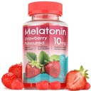 Melatonina Gummies - 10 mg Suplemento dietético - sabor a fresa - 120 Gummies Vegan - por NextGenU