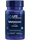 Extensión de la vida Melatonina, 3 mg, Apoyo al sueño óptimo, Ritmos circadianos saludables, Defensa celular, Libre de gluten, No GMO, Vegetariano, 60 lozenges masticables